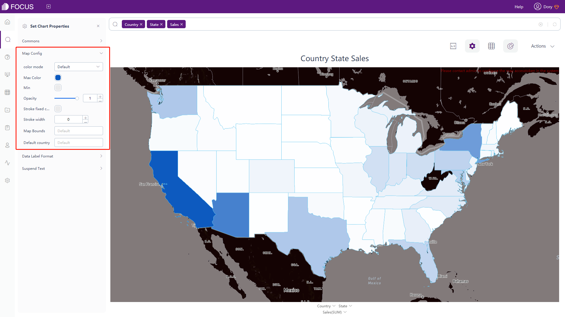 Figure 3-4-44 GIS location map - map config